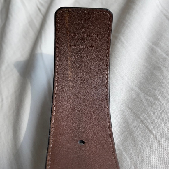 ‘17 Louis Vuitton Monogram Illusion Pyramide Reversible Belt Made in Spain 90/36 - Picture 4 of 8